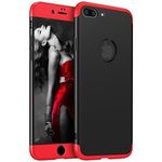 Laptop, Telefoane si Tablete - Telefoane mobile si accesorii - Accesorii Telefoane - Huse telefoane - Husa telefon Iphone 8 Plus ofera protectie Completa 3in1 Ultrasubtire Lux Black&Red Matte - Infinity.ro