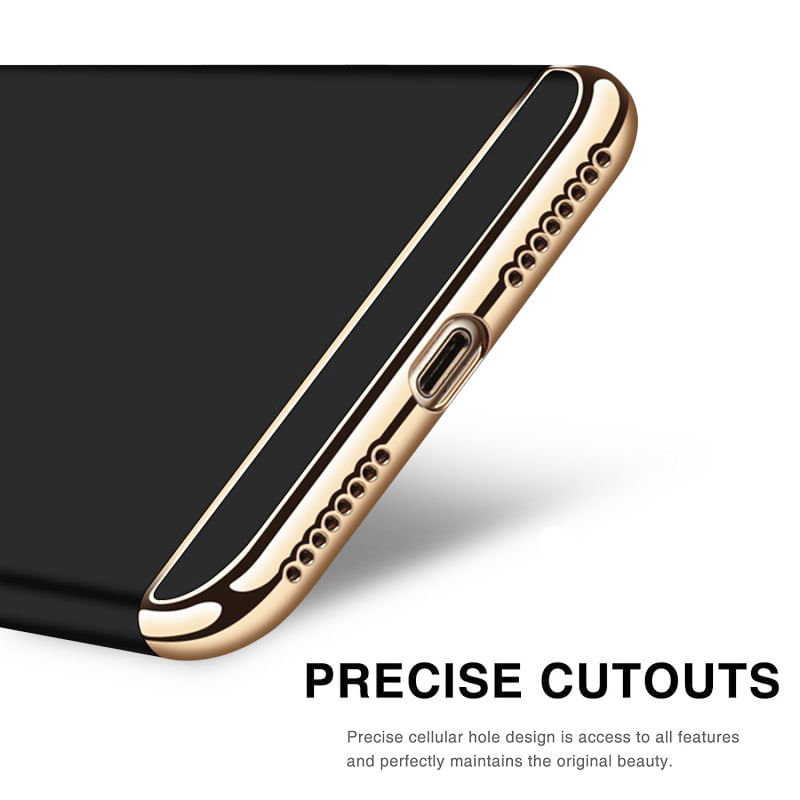 Laptop, Telefoane si Tablete - Telefoane mobile si accesorii - Accesorii Telefoane - Huse telefoane - Husa telefon Apple Iphone 8 ofera protectie Subtire 3in1 Lux Black Matte Full - Infinity.ro