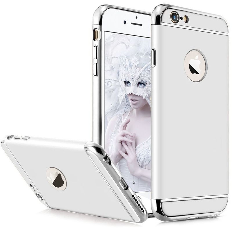 Laptop, Telefoane si Tablete - Telefoane mobile si accesorii - Accesorii Telefoane - Huse telefoane - Husa telefon Iphone 6 / 6S ofera protectie 3in1 Ultrasubtire - Silver Matte - Infinity.ro