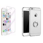 Laptop, Telefoane si Tablete - Telefoane mobile si accesorii - Accesorii Telefoane - Huse telefoane - Pachet husa Apple iPhone 7, MyStyle Elegance Luxury 3in1 Ring Silver, folie de sticla gratis - Infinity.ro