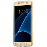 Laptop, Telefoane si Tablete - Telefoane mobile si accesorii - Accesorii Telefoane - Huse telefoane - Husa Full Cover 360 (fata + spate) pentru Samsung Galaxy S7 Edge, Gold - Infinity.ro