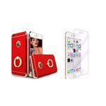 Laptop, Telefoane si Tablete - Telefoane mobile si accesorii - Accesorii Telefoane - Huse telefoane - Pachet husa Apple iPhone 6/6S, MyStyle Elegance Luxury 3in1 Ring Red, folie de sticla gratis - Infinity.ro