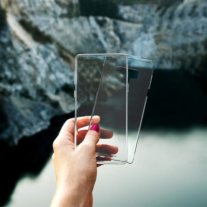 Laptop, Telefoane si Tablete - Telefoane mobile si accesorii - Accesorii Telefoane - Huse telefoane - Husa Full TPU 360° (fata + spate) pentru Samsung Galaxy Note 9, Transparent - Infinity.ro