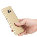 Laptop, Telefoane si Tablete - Telefoane mobile si accesorii - Accesorii Telefoane - Huse telefoane - Husa Full Cover 360 (fata + spate) pentru Samsung Galaxy S7 Edge, Gold - Infinity.ro