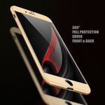 Laptop, Telefoane si Tablete - Telefoane mobile si accesorii - Accesorii Telefoane - Huse telefoane - Husa telefon Apple Iphone 7 Plus ofera protectie Subtire 3in1 Lux Design Gold + Folie Sticla - Infinity.ro