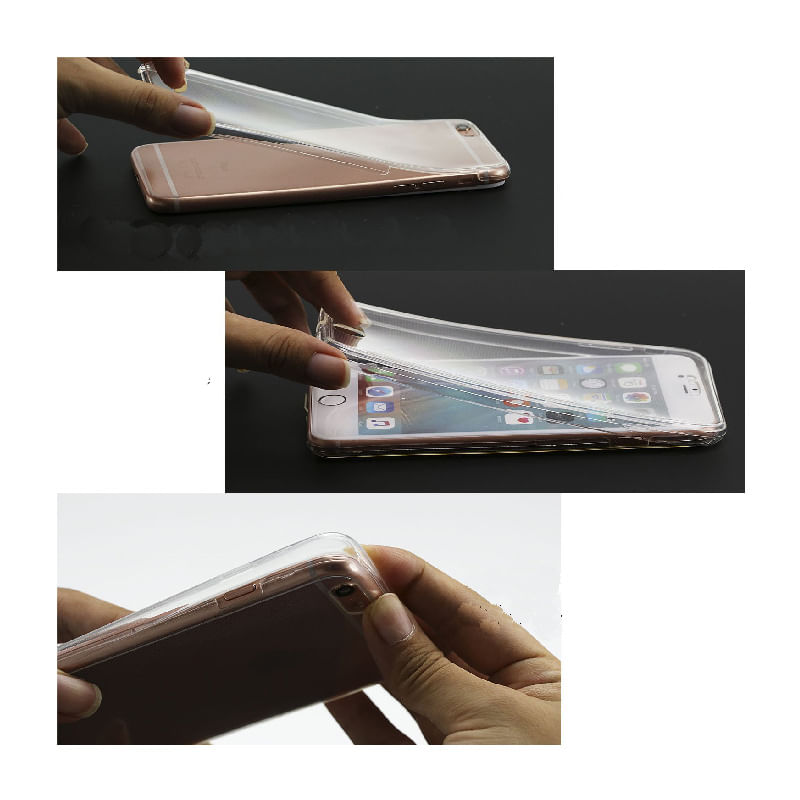 Laptop, Telefoane si Tablete - Telefoane mobile si accesorii - Accesorii Telefoane - Huse telefoane - Husa Aisi Full Cover 360° Silicon Iphone 6/6S Plus Transparent - Infinity.ro