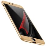 Laptop, Telefoane si Tablete - Telefoane mobile si accesorii - Accesorii Telefoane - Huse telefoane - Husa telefon Apple Iphone 7 Plus ofera protectie Subtire 3in1 Lux Design Gold + Folie Sticla - Infinity.ro