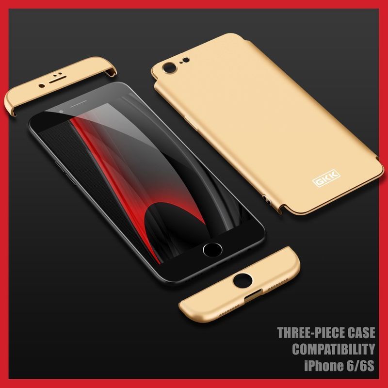 Laptop, Telefoane si Tablete - Telefoane mobile si accesorii - Accesorii Telefoane - Huse telefoane - Husa telefon Apple Iphone 7 Plus ofera protectie Subtire 3in1 Lux Design Gold + Folie Sticla - Infinity.ro