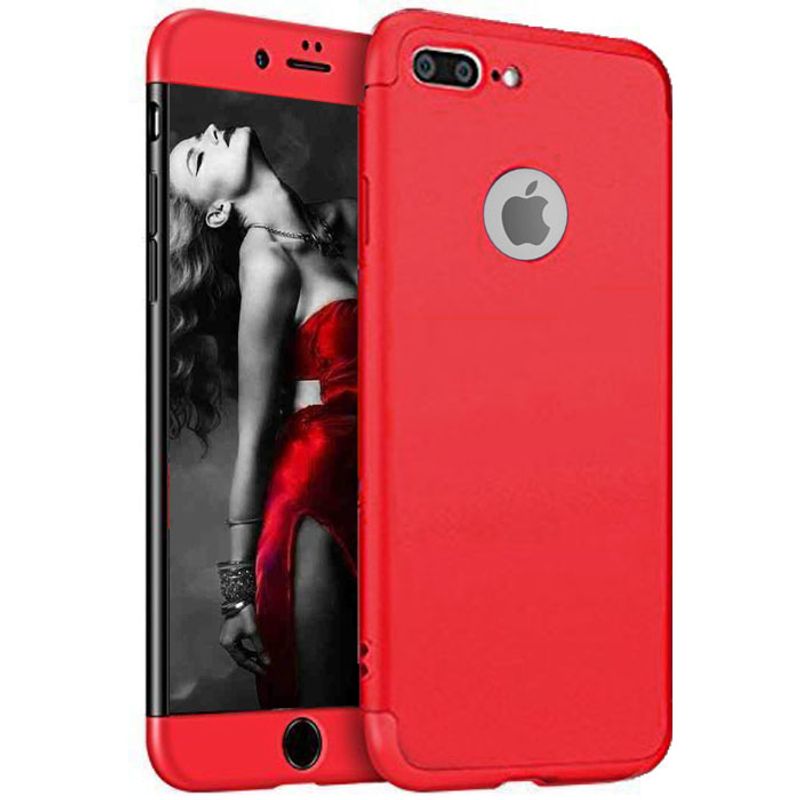 Laptop, Telefoane si Tablete - Telefoane mobile si accesorii - Accesorii Telefoane - Huse telefoane - Husa telefon Iphone 8 ofera protectie Completa 3in1 Ultrasubtire Lux Red Matte - Infinity.ro