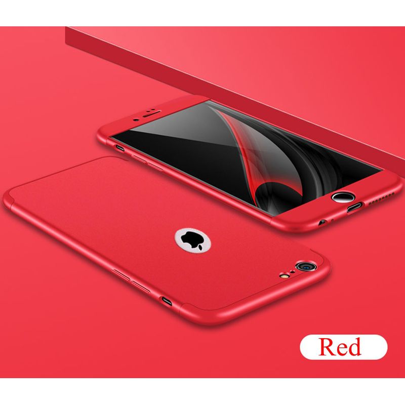 Laptop, Telefoane si Tablete - Telefoane mobile si accesorii - Accesorii Telefoane - Huse telefoane - Husa telefon Iphone 8 ofera protectie Completa 3in1 Ultrasubtire Lux Red Matte - Infinity.ro