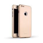 Laptop, Telefoane si Tablete - Telefoane mobile si accesorii - Accesorii Telefoane - Huse telefoane - Husa Ipaky Iphone 6/6S Full Cover 360 + folie sticla, Rose Gold - Infinity.ro