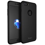 Laptop, Telefoane si Tablete - Telefoane mobile si accesorii - Accesorii Telefoane - Huse telefoane - Husa Full Cover 360° (fata + spate + geam sticla) IPAKY pentru Apple iPhone 7 Plus, negru - Infinity.ro