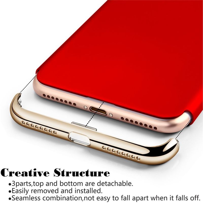Laptop, Telefoane si Tablete - Telefoane mobile si accesorii - Accesorii Telefoane - Huse telefoane - Husa telefon Iphone 8 Plus ofera protectie 3in1 Ultrasubtire - Lux Red Matte - Infinity.ro
