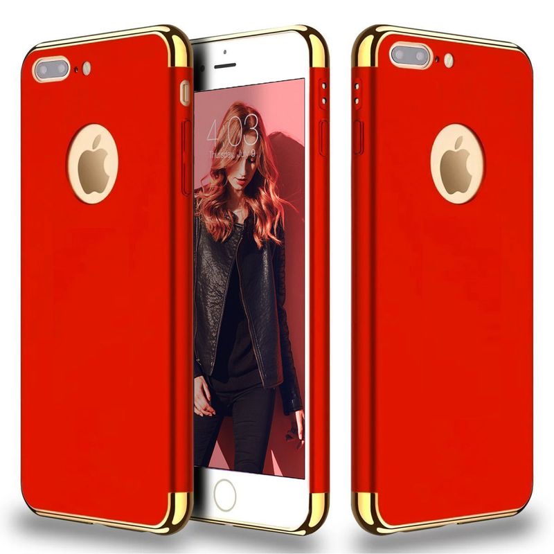 Laptop, Telefoane si Tablete - Telefoane mobile si accesorii - Accesorii Telefoane - Huse telefoane - Husa telefon Iphone 8 Plus ofera protectie 3in1 Ultrasubtire - Lux Red Matte - Infinity.ro