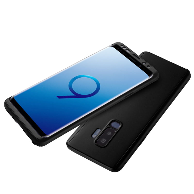 Laptop, Telefoane si Tablete - Telefoane mobile si accesorii - Accesorii Telefoane - Huse telefoane - Husa 360° Matte Full Protection - Samsung Galaxy S9 Plus - Negru - (fata + spate + folie de protectie din silicon) - Infinity.ro
