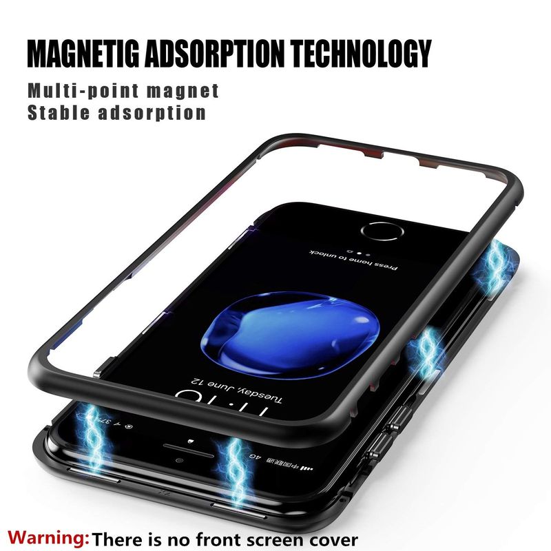 Laptop, Telefoane si Tablete - Telefoane mobile si accesorii - Accesorii Telefoane - Huse telefoane - Husa magnetica 360 din sticla fata + spate cu rama metalica Iphone Xs Max - Infinity.ro