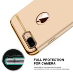 Laptop, Telefoane si Tablete - Telefoane mobile si accesorii - Accesorii Telefoane - Huse telefoane - Husa telefon Apple Iphone 8 ofera protectie 3in1 Ultrasubtire Lux Gold Matte G Ring - Infinity.ro