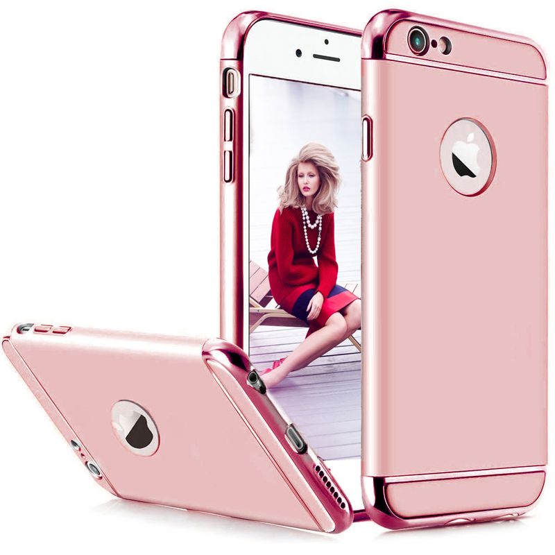 Laptop, Telefoane si Tablete - Telefoane mobile si accesorii - Accesorii Telefoane - Huse telefoane - Husa telefon Iphone 6/6S ofera protectie 360° 3in1 Ultrasubtire - Rose - Infinity.ro