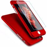 Laptop, Telefoane si Tablete - Telefoane mobile si accesorii - Accesorii Telefoane - Huse telefoane - Husa telefon Iphone 7 ofera Protectie 360° Ultrasubtire + Folie Sticla Securizata - Red Full - Infinity.ro