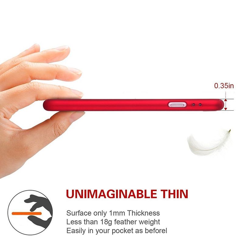 Laptop, Telefoane si Tablete - Telefoane mobile si accesorii - Accesorii Telefoane - Huse telefoane - Husa telefon Iphone 7 ofera Protectie 360° Ultrasubtire + Folie Sticla Securizata - Red Full - Infinity.ro