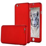 Laptop, Telefoane si Tablete - Telefoane mobile si accesorii - Accesorii Telefoane - Huse telefoane - Husa telefon Iphone 7 ofera Protectie 360° Ultrasubtire + Folie Sticla Securizata - Red Full - Infinity.ro