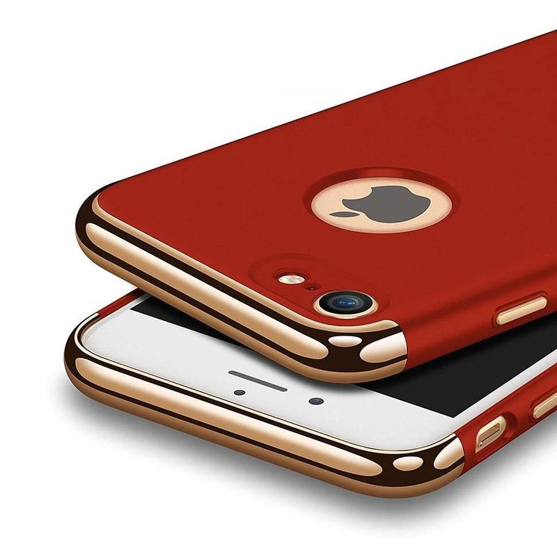 Laptop, Telefoane si Tablete - Telefoane mobile si accesorii - Accesorii Telefoane - Huse telefoane - Husa Apple iPhone SE2, MyStyle Elegance Luxury 3in1 Rosu - Infinity.ro