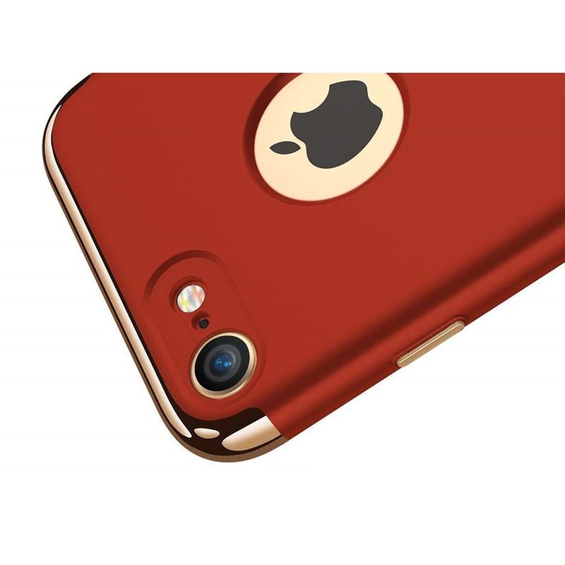 Laptop, Telefoane si Tablete - Telefoane mobile si accesorii - Accesorii Telefoane - Huse telefoane - Husa Apple iPhone SE2, MyStyle Elegance Luxury 3in1 Rosu - Infinity.ro