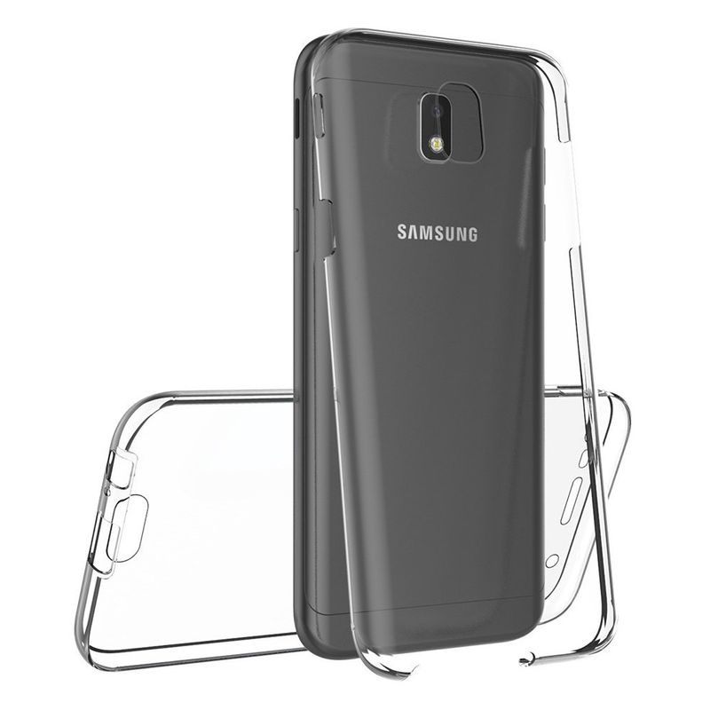 Laptop, Telefoane si Tablete - Telefoane mobile si accesorii - Accesorii Telefoane - Huse telefoane - Husa Full TPU 360° (fata + spate) pentru Samsung Galaxy J3 (2017), Transparent - Infinity.ro