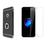 Laptop, Telefoane si Tablete - Telefoane mobile si accesorii - Accesorii Telefoane - Huse telefoane - Pachet husa Apple iPhone 7, MyStyle Elegance Luxury 3in1 Ring Black, folie de sticla gratis - Infinity.ro