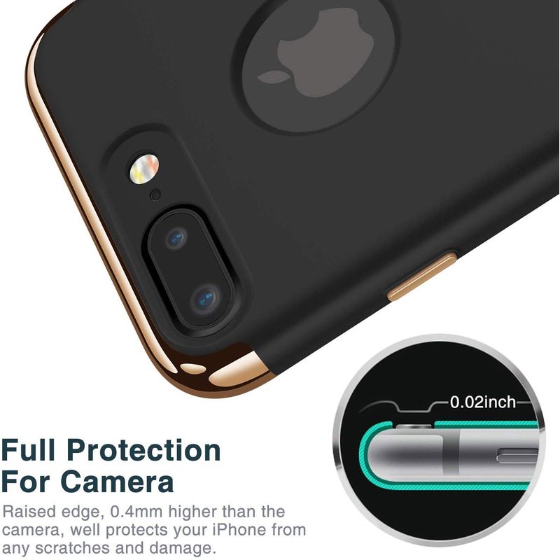 Laptop, Telefoane si Tablete - Telefoane mobile si accesorii - Accesorii Telefoane - Huse telefoane - Pachet husa Apple iPhone 7 Plus,MyStyle Elegance Luxury 3in1 Black, folie de sticla gratis - Infinity.ro