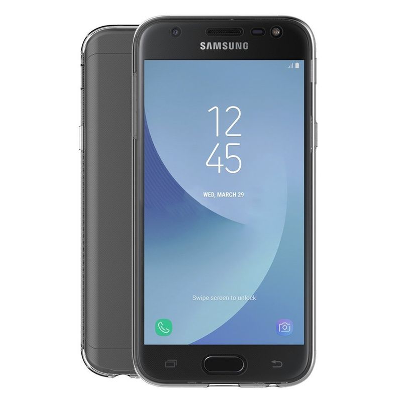 Laptop, Telefoane si Tablete - Telefoane mobile si accesorii - Accesorii Telefoane - Huse telefoane - Husa Full TPU 360° (fata + spate) pentru Samsung Galaxy J3 (2017), Transparent - Infinity.ro