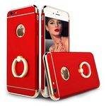 Laptop, Telefoane si Tablete - Telefoane mobile si accesorii - Accesorii Telefoane - Huse telefoane - Husa telefon Iphone 6/6S offera protectie 3in1 Ultrasubtire - Red Matte G Ring - Infinity.ro