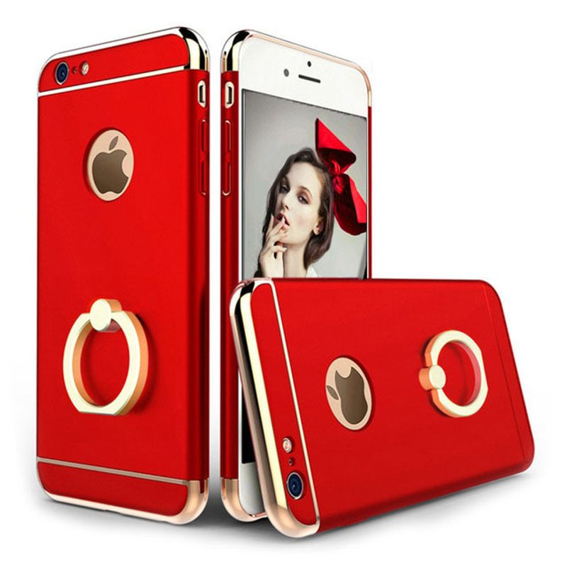Laptop, Telefoane si Tablete - Telefoane mobile si accesorii - Accesorii Telefoane - Huse telefoane - Husa telefon Iphone 6/6S offera protectie 3in1 Ultrasubtire - Red Matte G Ring - Infinity.ro