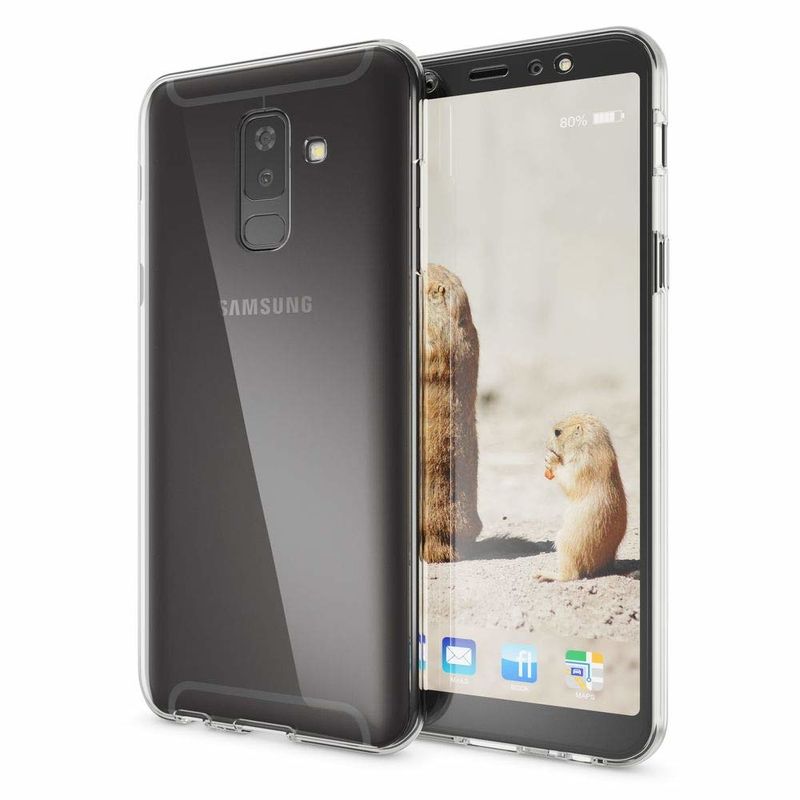 Laptop, Telefoane si Tablete - Telefoane mobile si accesorii - Accesorii Telefoane - Huse telefoane - Husa Full TPU 360° (fata + spate) pentru Samsung Galaxy A6+ (2018), Transparent - Infinity.ro