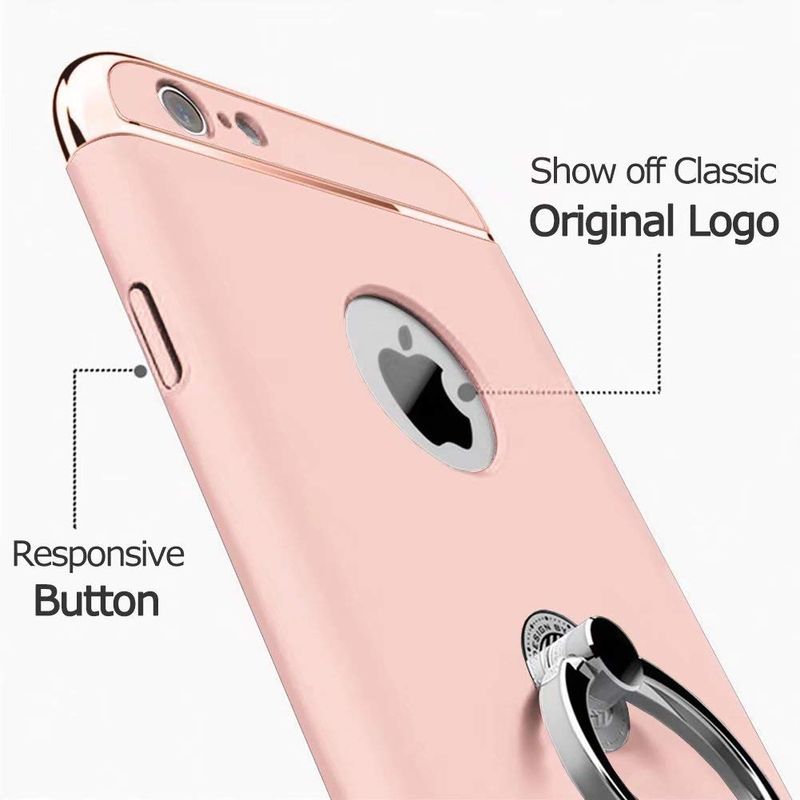 Laptop, Telefoane si Tablete - Telefoane mobile si accesorii - Accesorii Telefoane - Huse telefoane - Pachet husa Apple iPhone 7 Plus,MyStyle Elegance Luxury 3in1 Ring Rose-Gold, folie de sticla gratis - Infinity.ro