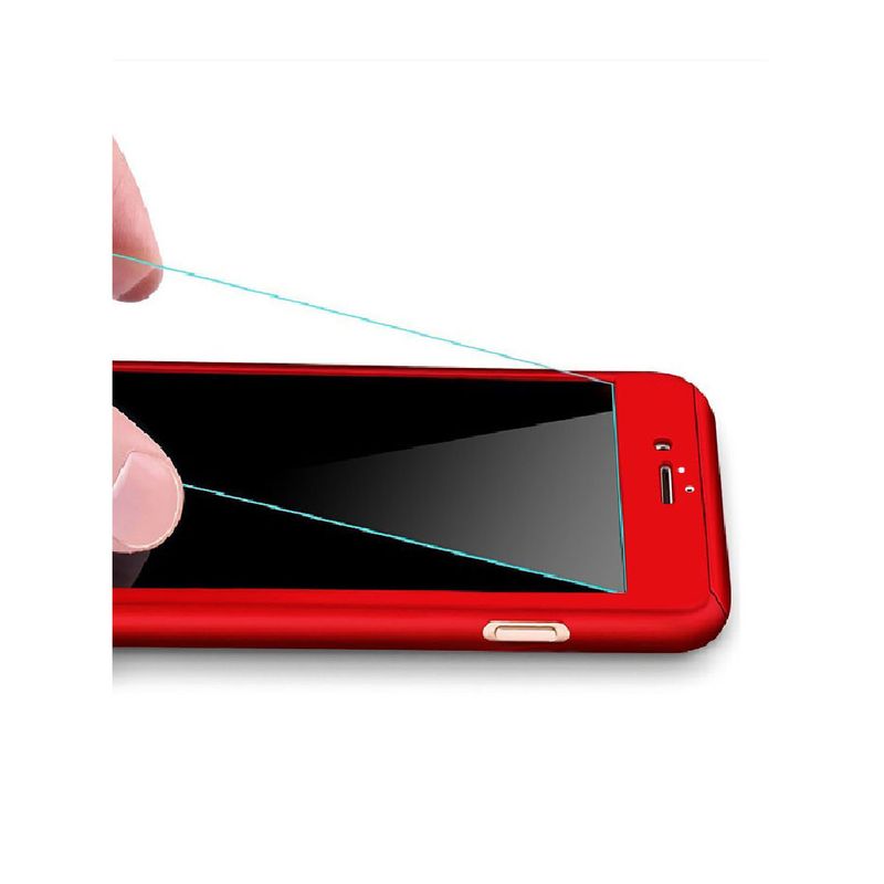 Laptop, Telefoane si Tablete - Telefoane mobile si accesorii - Accesorii Telefoane - Huse telefoane - Husa Aisi Iphone 7 Full Cover 360 + folie sticla, Rosu - Infinity.ro
