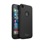 Laptop, Telefoane si Tablete - Telefoane mobile si accesorii - Accesorii Telefoane - Huse telefoane - Husa Ipaky Iphone 7 Full Cover 360 + folie sticla, Negru - Infinity.ro