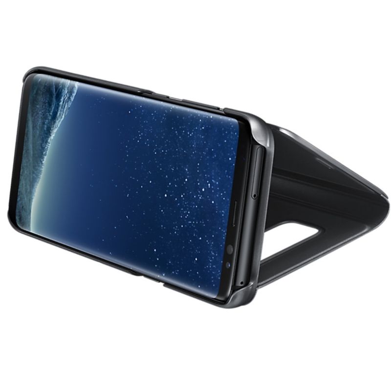 Laptop, Telefoane si Tablete - Telefoane mobile si accesorii - Accesorii Telefoane - Huse telefoane - Husa Protectie Flip Cover compatibila cu Samsung Galaxy S8, Clear View, Mirror, Stand - Infinity.ro