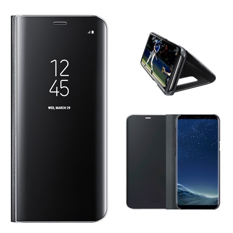 Laptop, Telefoane si Tablete - Telefoane mobile si accesorii - Accesorii Telefoane - Huse telefoane - Husa Protectie Flip Cover compatibila cu Samsung Galaxy S8, Clear View, Mirror, Stand - Infinity.ro