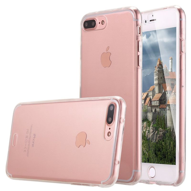 Laptop, Telefoane si Tablete - Telefoane mobile si accesorii - Accesorii Telefoane - Huse telefoane - Husa Full TPU 360° (fata + spate) pentru iPhone 7 Plus, Transparent - Infinity.ro