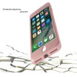 Laptop, Telefoane si Tablete - Telefoane mobile si accesorii - Accesorii Telefoane - Huse telefoane - Husa Ipaky Originala Iphone 8 Plus Full Cover 360 + folie sticla, Rose Gold - Infinity.ro