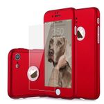 Laptop, Telefoane si Tablete - Telefoane mobile si accesorii - Accesorii Telefoane - Huse telefoane - Husa Carcasa telefon Iphone 6/6S Plus Protejeaza 360° Ultrasubtire + Folie Sticla - Red - Infinity.ro