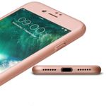 Laptop, Telefoane si Tablete - Telefoane mobile si accesorii - Accesorii Telefoane - Huse telefoane - Husa Ipaky Originala Iphone 8 Plus Full Cover 360 + folie sticla, Rose Gold - Infinity.ro