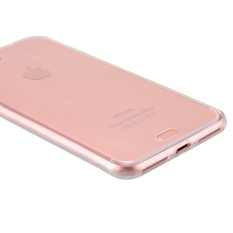 Laptop, Telefoane si Tablete - Telefoane mobile si accesorii - Accesorii Telefoane - Huse telefoane - Husa Full TPU 360° (fata + spate) pentru iPhone 7 Plus, Transparent - Infinity.ro