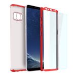 Laptop, Telefoane si Tablete - Telefoane mobile si accesorii - Accesorii Telefoane - Huse telefoane - Husa 360° Matte Full Protection - Samsung Galaxy S8 - Rosu - (fata + spate + folie de protectie din silicon) - Infinity.ro