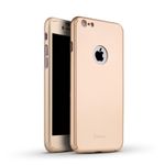 Laptop, Telefoane si Tablete - Telefoane mobile si accesorii - Accesorii Telefoane - Huse telefoane - Husa IPAKY Glamour - Full Protect 360 Decupata - Iphone 6 / 6S (Gold) cu Folie Protectie Ecran - Infinity.ro
