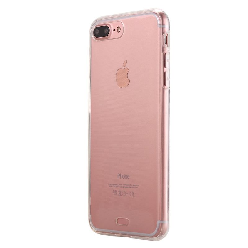 Laptop, Telefoane si Tablete - Telefoane mobile si accesorii - Accesorii Telefoane - Huse telefoane - Husa Full TPU 360° (fata + spate) pentru iPhone 7 Plus, Transparent - Infinity.ro
