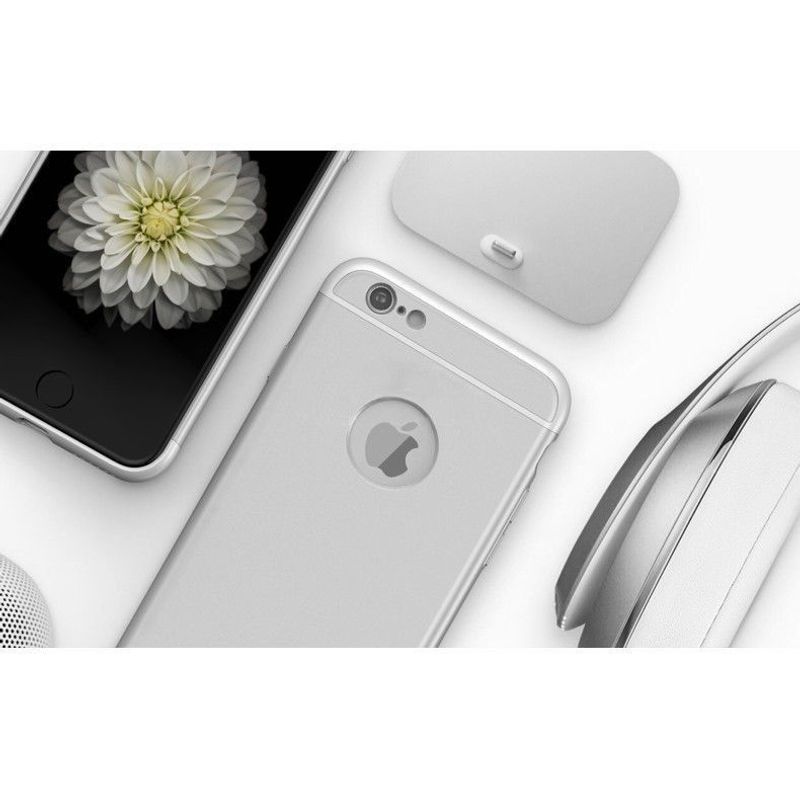 Laptop, Telefoane si Tablete - Telefoane mobile si accesorii - Accesorii Telefoane - Huse telefoane - Husa pentru Apple iPhone 6 / Apple iPhone 6S Argintiu cu acoperire completa 360 grade cu folie protectie sticla gratis - Infinity.ro