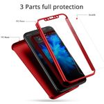 Laptop, Telefoane si Tablete - Telefoane mobile si accesorii - Accesorii Telefoane - Huse telefoane - Husa Full Cover 360° (fata + spate + folie sticla) iPhone X, Red - Infinity.ro