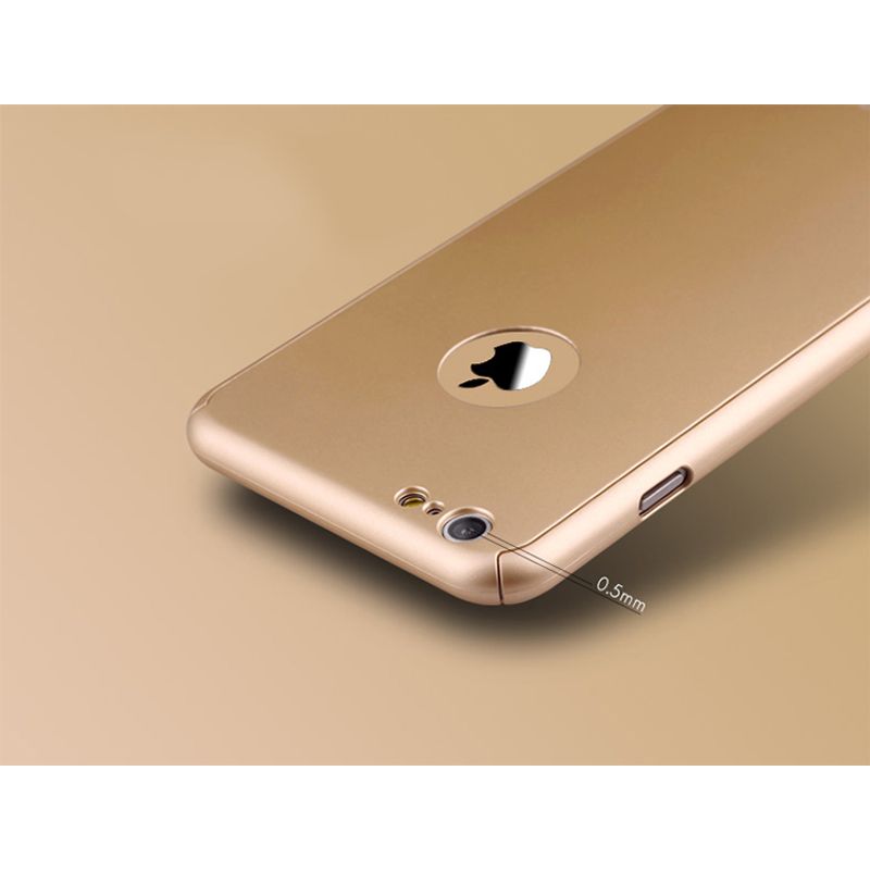Laptop, Telefoane si Tablete - Telefoane mobile si accesorii - Accesorii Telefoane - Huse telefoane - Husa IPAKY Glamour - Full Protect 360 Decupata - Iphone 6 / 6S (Gold) cu Folie Protectie Ecran - Infinity.ro